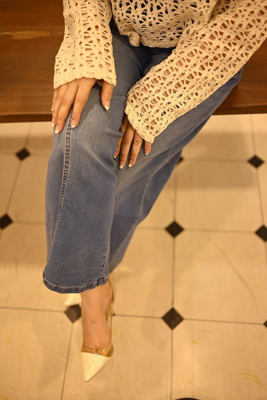 Circle flare jeans