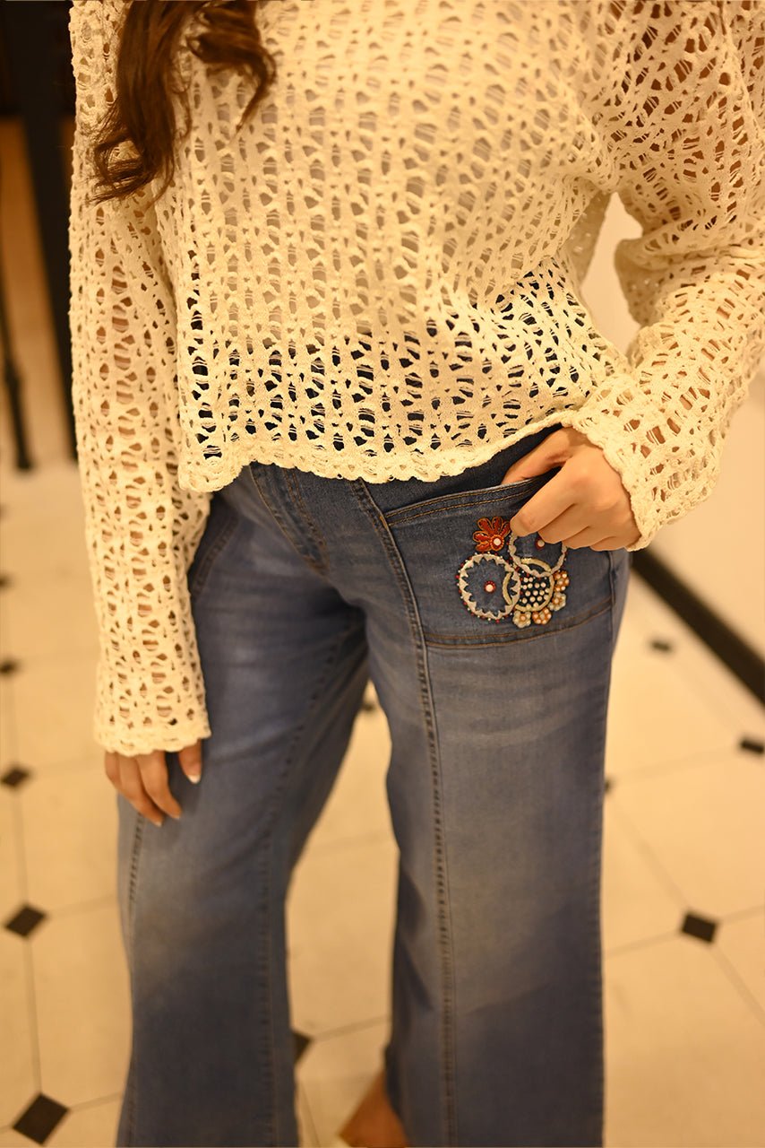 Circle flare jeans