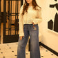 Circle flare jeans