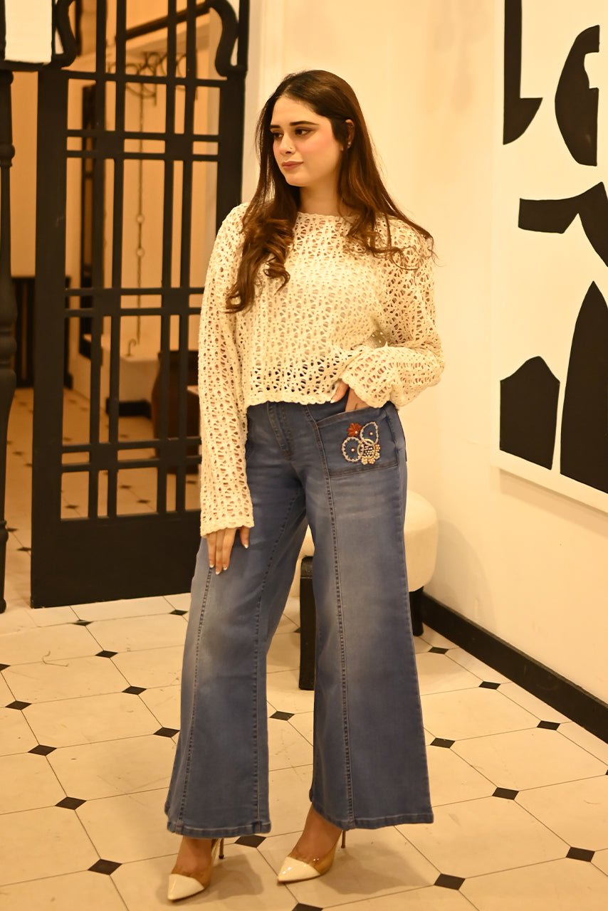 Circle flare jeans