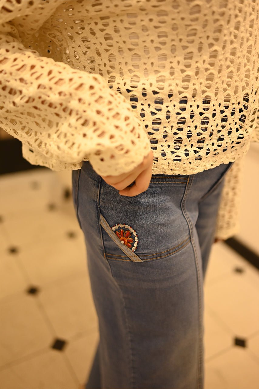 Circle flare jeans
